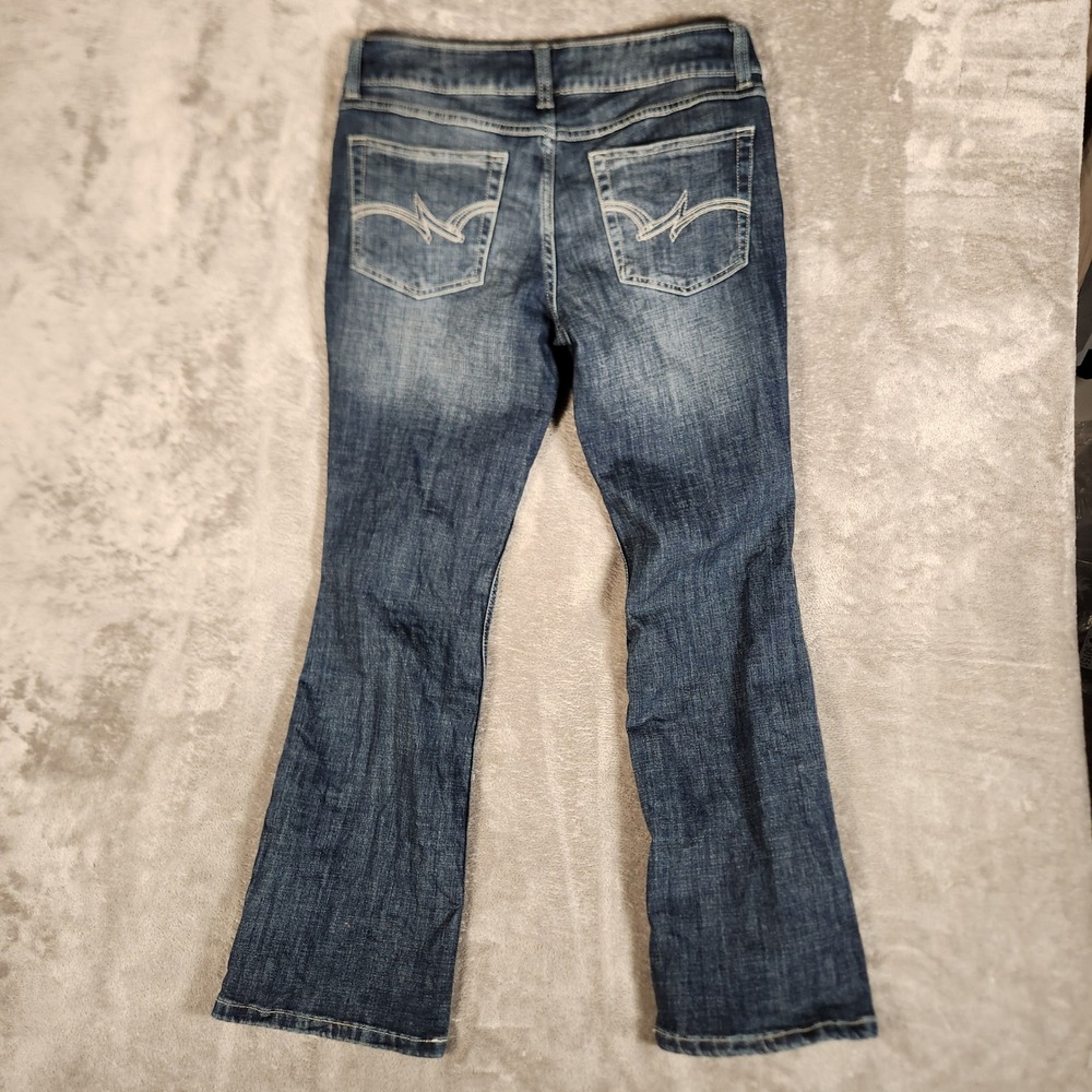 Wrangler Bootcut Jeans Womens 9x30 Blue Excellent Stretch Denim Mid Rise - Picture 10 of 13